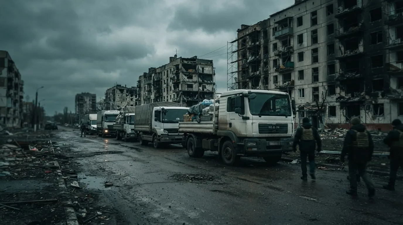 Truce Allows Humanitarian Aid in Ukrainian City of Oleshky